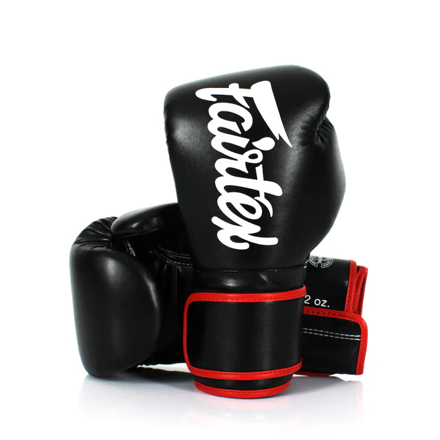 Fairtex Microfiber Muay Thai Gloves - Black & Red (BGV14)