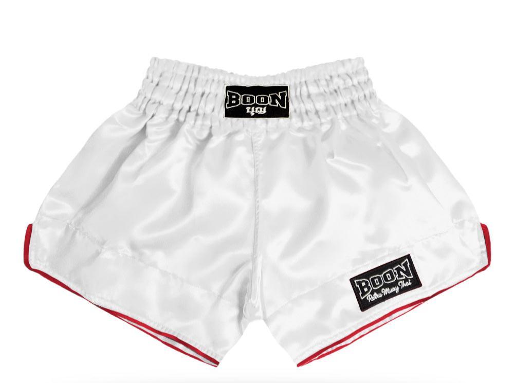 Boon Retro Muay Thai Shorts - White