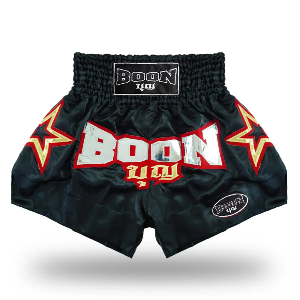 Boon Muay Thai Shorts - Black Stars