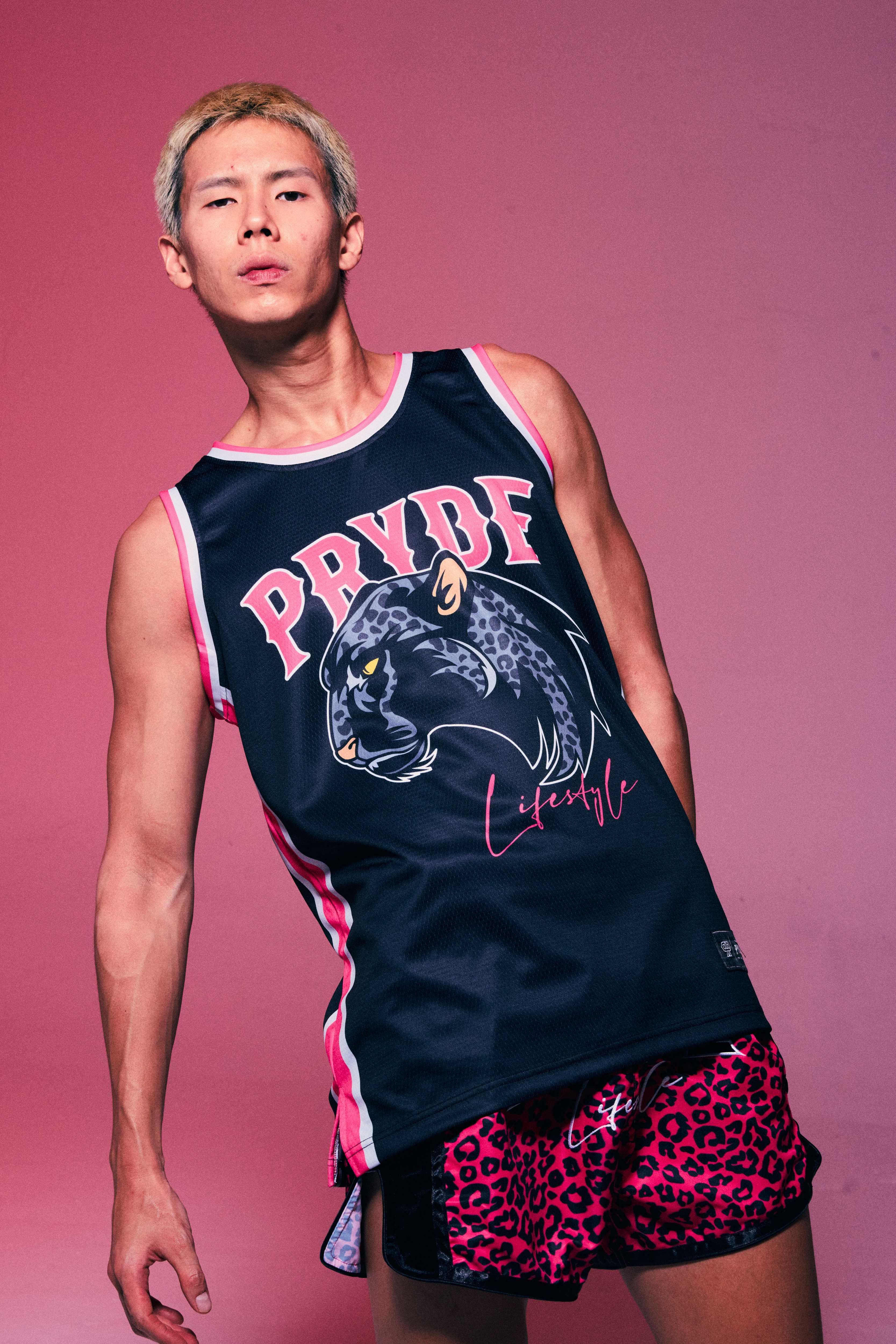 PRYDE Leopard Jersey - Black & Pink