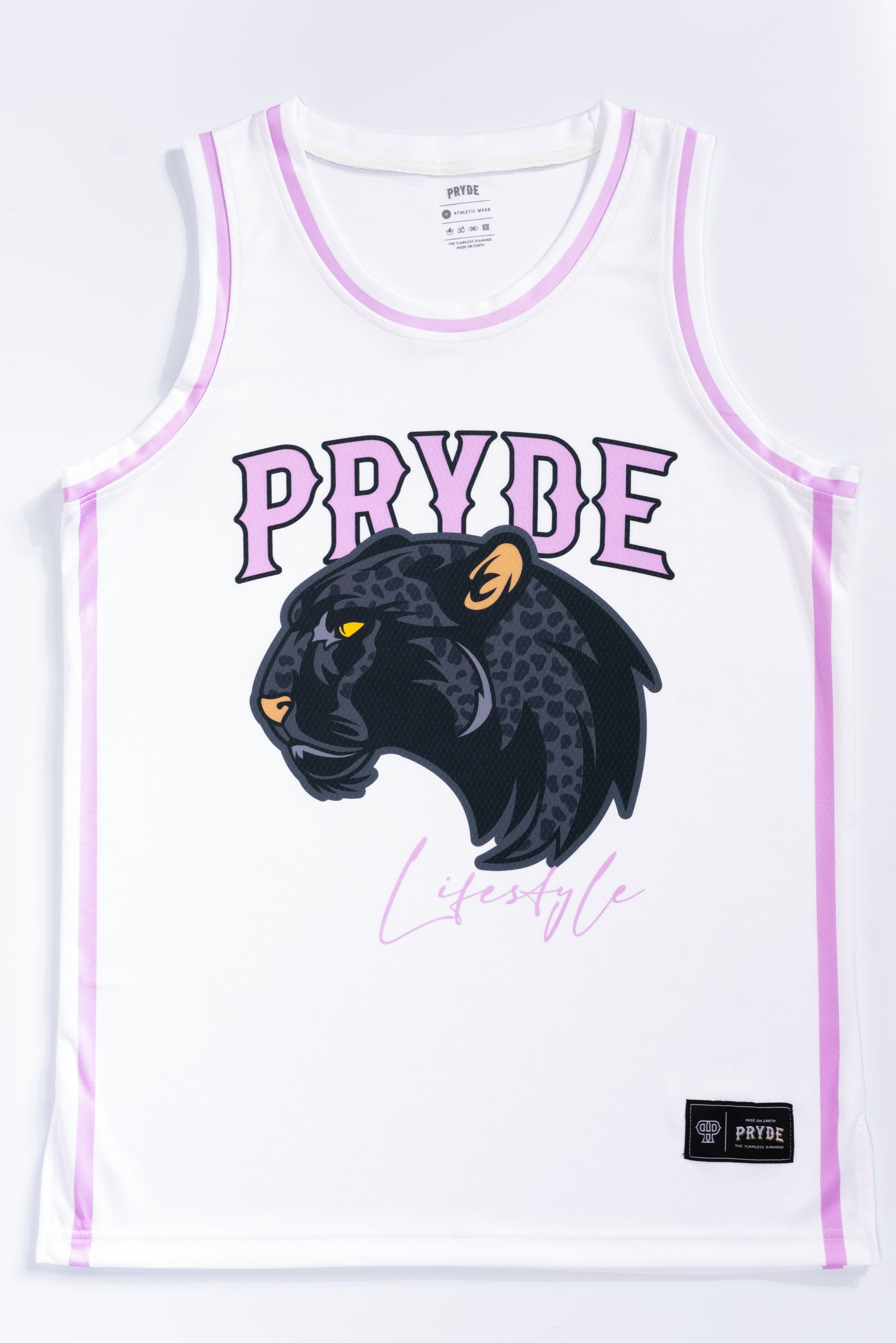 PRYDE Leopard Jersey - White & Purple