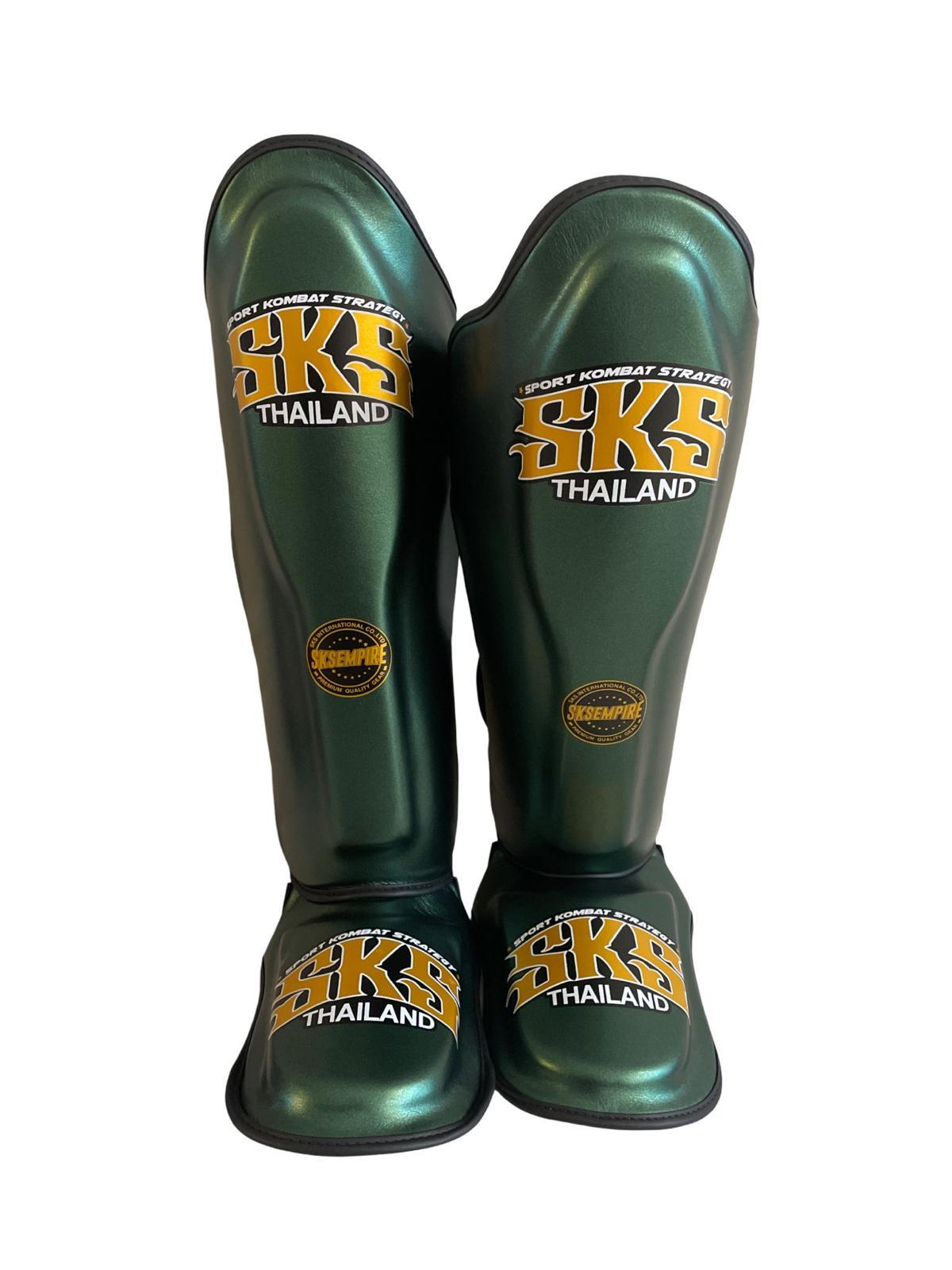 SKS Empire Shin Pads - Metallic Green