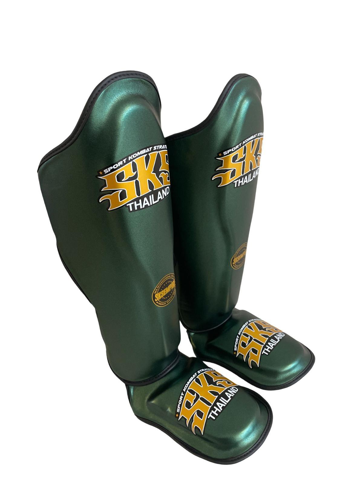 SKS Empire Shin Pads - Metallic Green