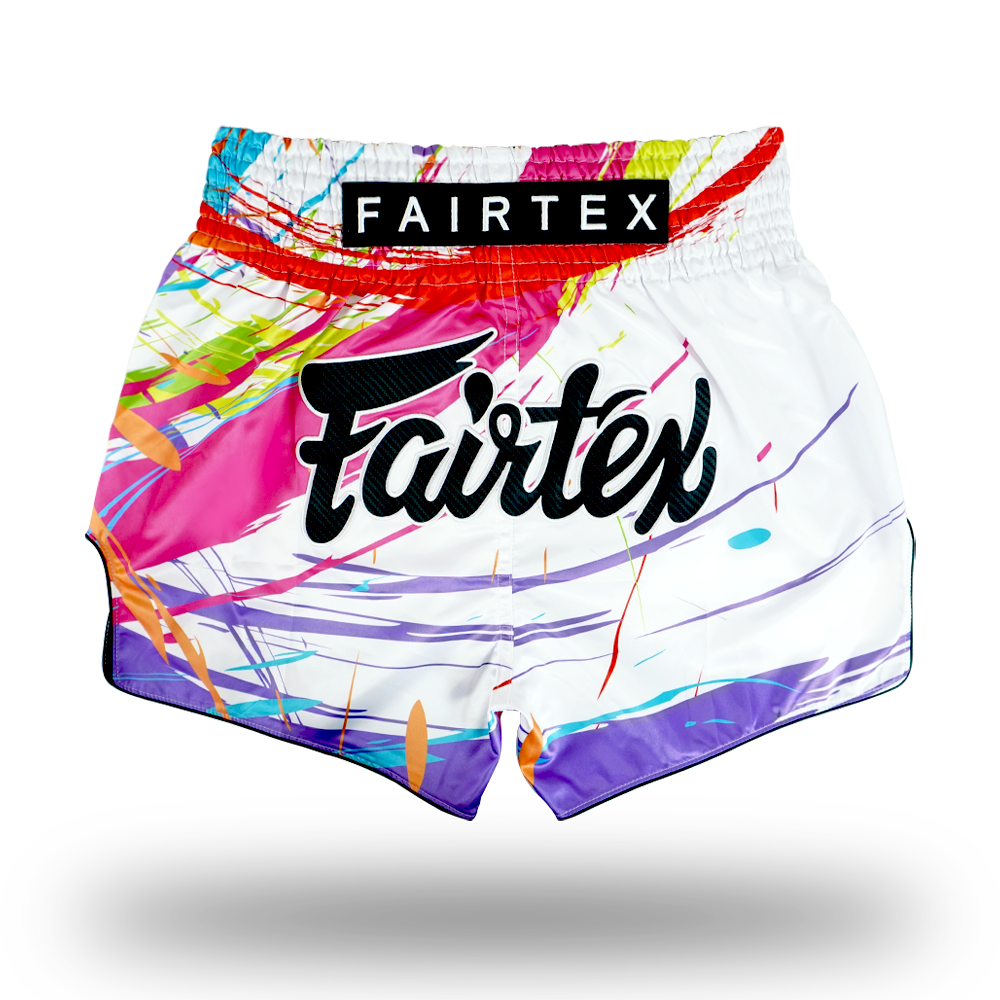 Fairtex Muay Thai Shorts - World Music White