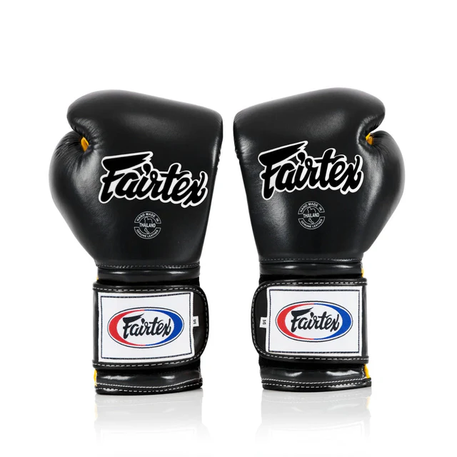 Fairtex Mexican Style Boxing Gloves - Black & Yellow (BGV9)