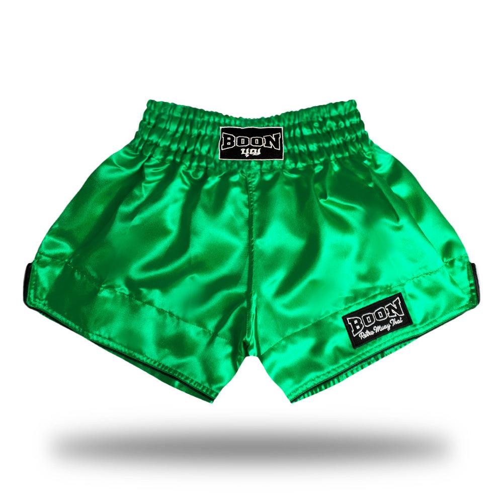 Boon Retro Muay Thai Shorts - Green - Muay Thailand