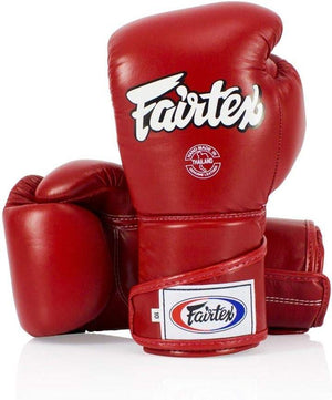 Fairtex Muay Thai Angular Sparring Gloves - Red (BGV6) - Muay Thailand