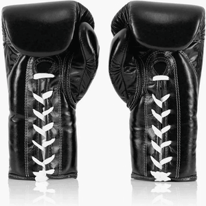 Fairtex Muay Thai Gloves - Black Lace Up (BGL6) - Muay Thailand