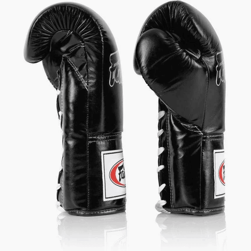 Fairtex Muay Thai Gloves - Black Lace Up (BGL6) - Muay Thailand