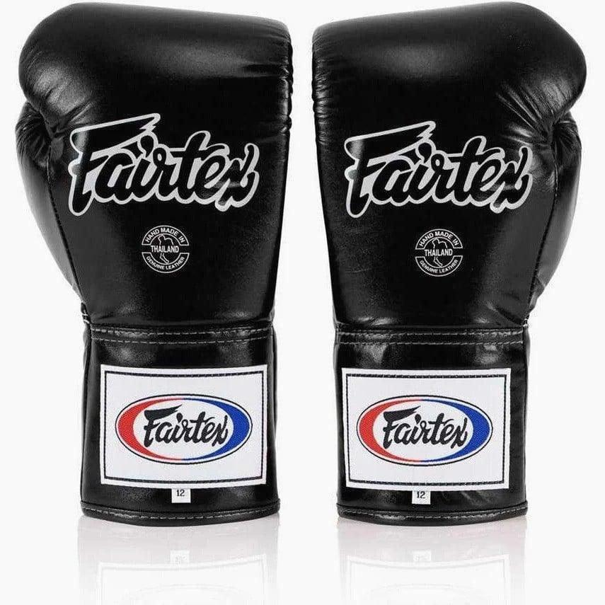 Fairtex Muay Thai Gloves - Black Lace Up (BGL6) - Muay Thailand