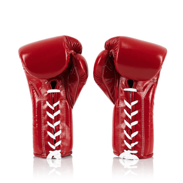 Fairtex Muay Thai Gloves - Red Mexican Style Lace Up (BGL7) - Muay Thailand