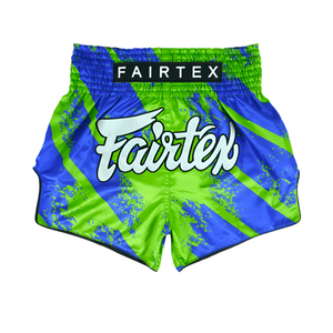 Fairtex Muay Thai Shorts - Street King Green & Blue - Muay Thailand