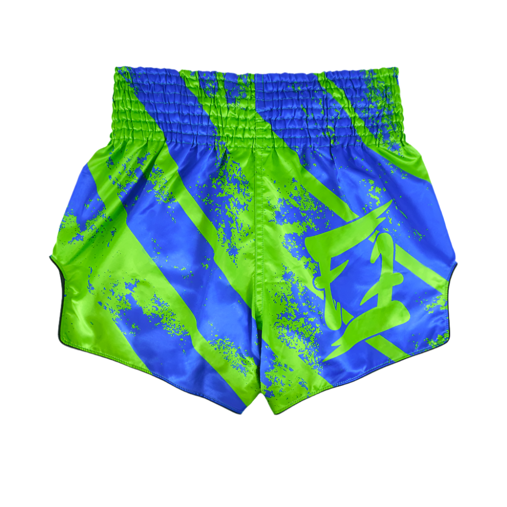 Fairtex Muay Thai Shorts - Street King Green & Blue - Muay Thailand