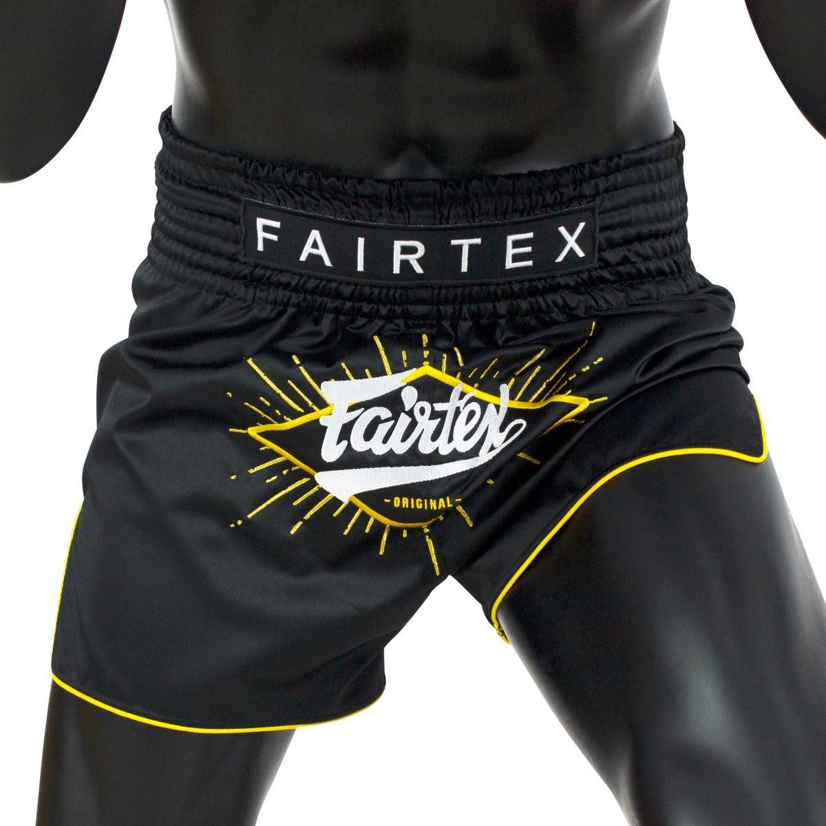 Fairtex Slim Cut Muay Thai Shorts - Focus Black - Muay Thailand