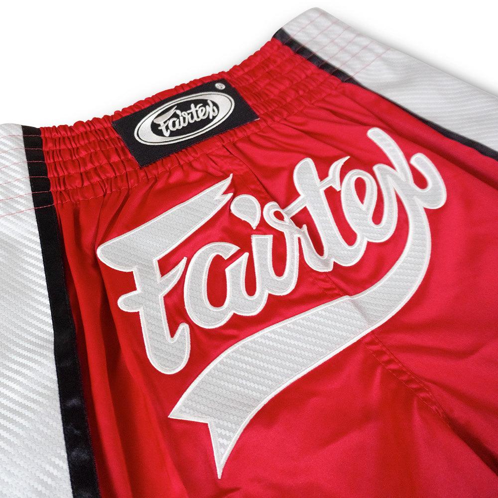 Fairtex Slim Cut Muay Thai Shorts - Red & White - Muay Thailand