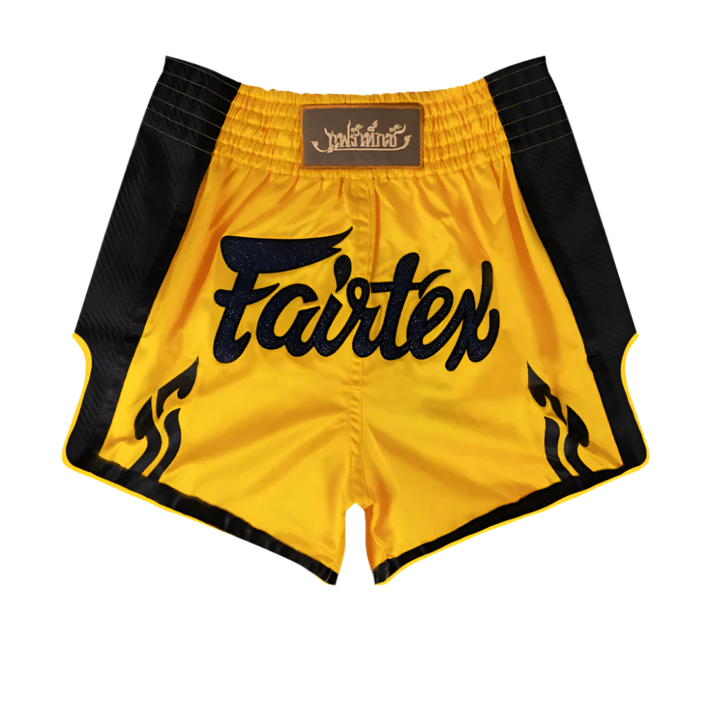 Fairtex Slim Cut Muay Thai Shorts - Yellow - Muay Thailand