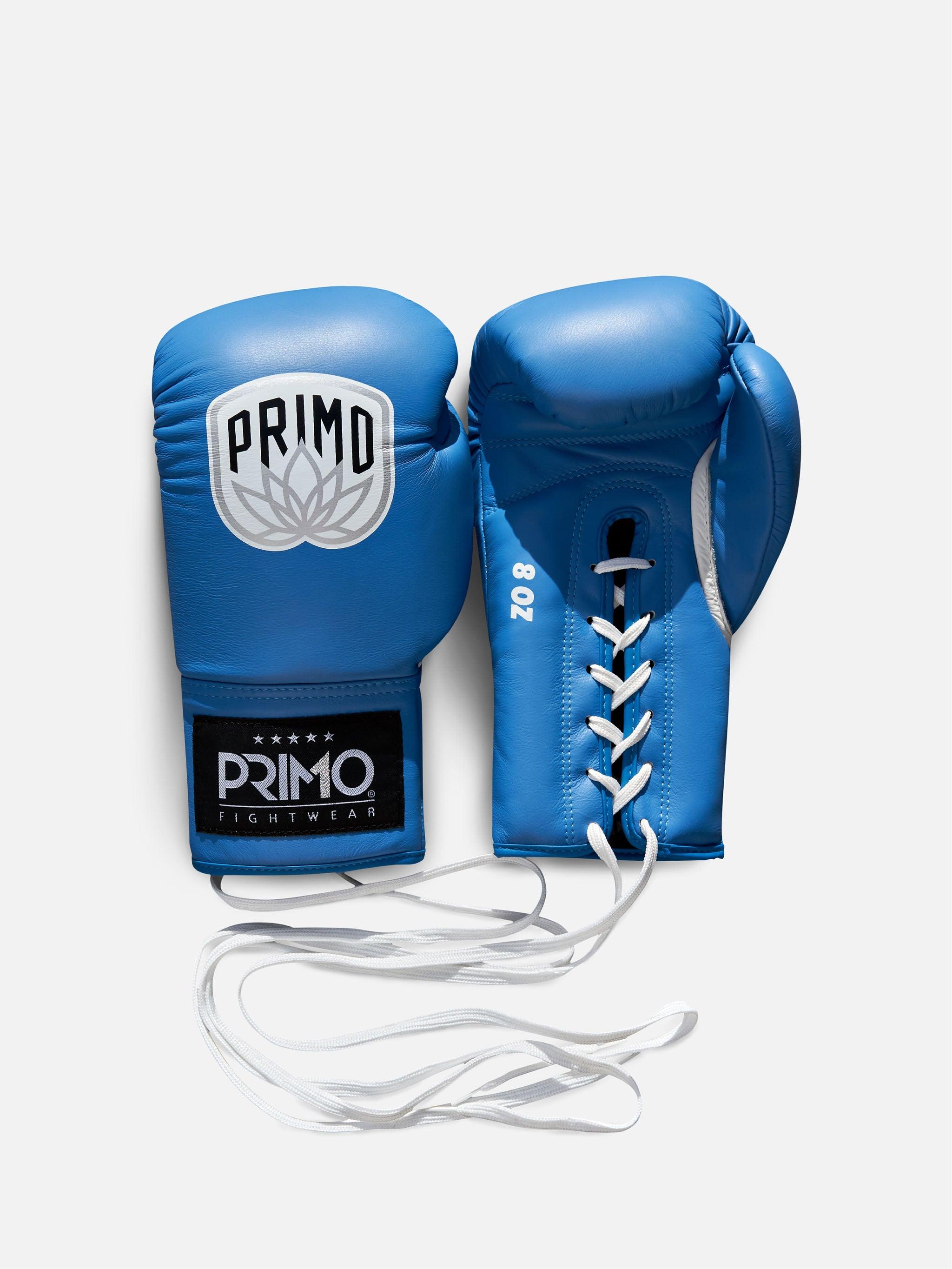 Primo Lace Up Muay Thai Gloves - Blue - Muay Thailand