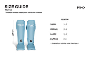 Primo Shin Guards - Arctic Blue - Muay Thailand