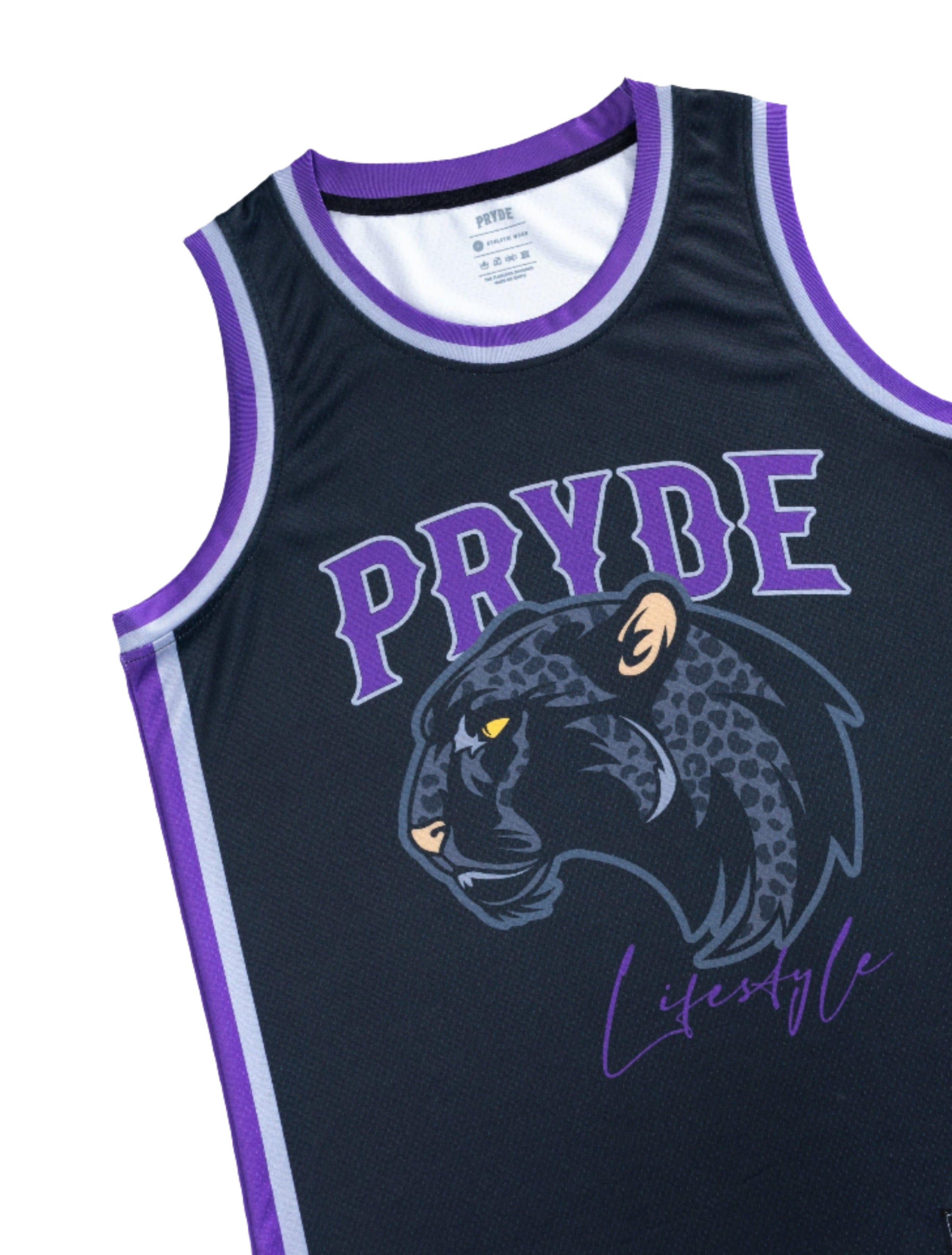 PRYDE Leopard Jersey - Black, Silver & Purple - Muay Thailand
