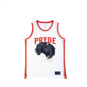 PRYDE Leopard Jersey - White, Red & Gold - Muay Thailand