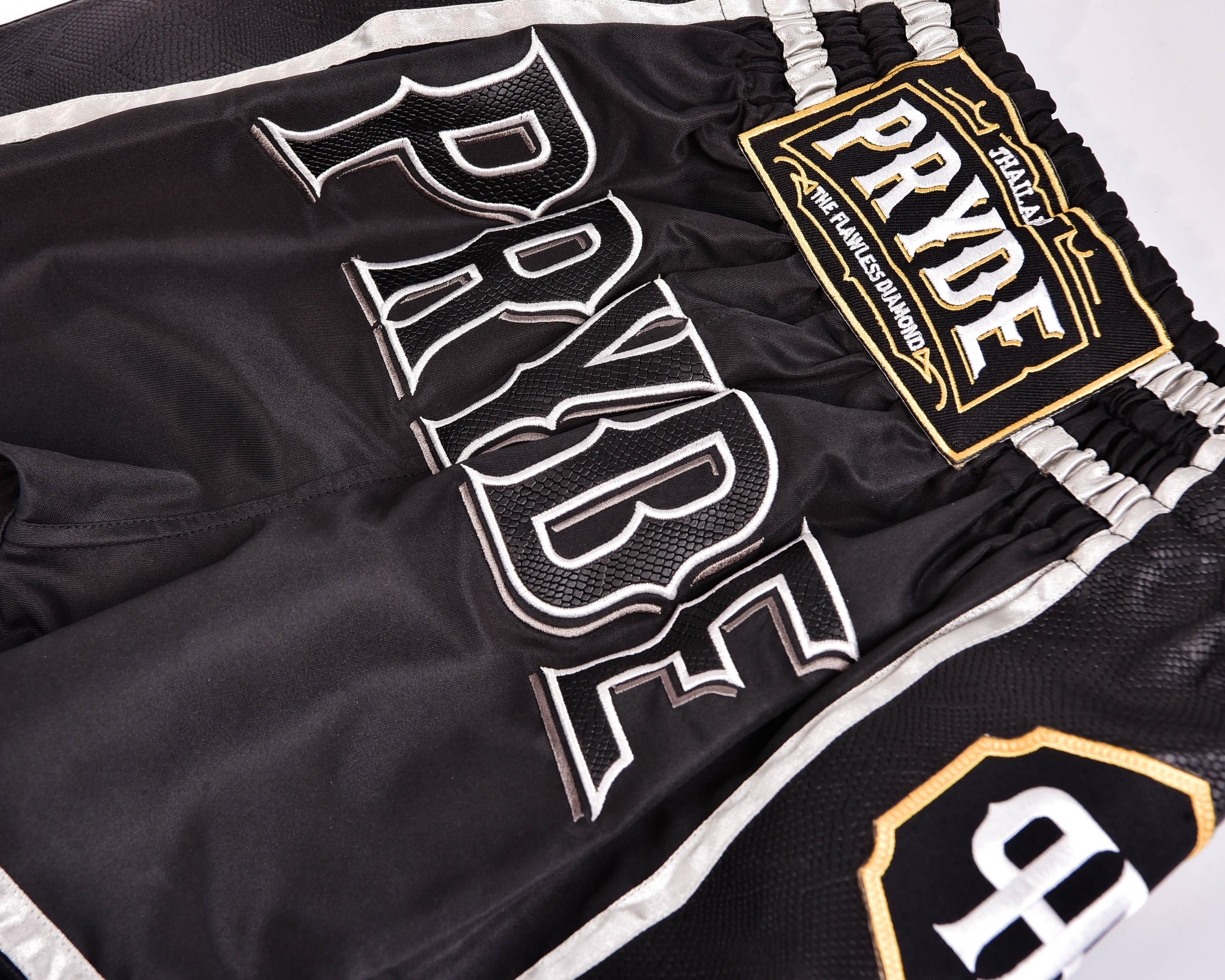 PRYDE Muay Thai Shorts - Black & Black - Muay Thailand