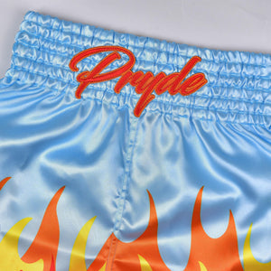 PRYDE Muay Thai Shorts - Fire Baby Blue - Muay Thailand