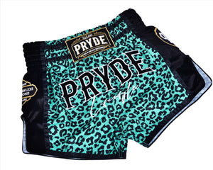 PRYDE Muay Thai Shorts - Green Leopard - Muay Thailand