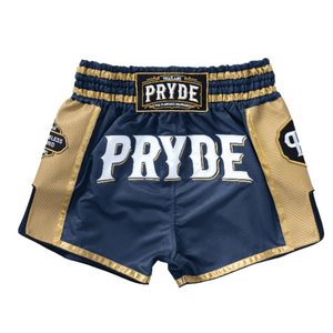 PRYDE Muay Thai Shorts - Navy & Gold - Muay Thailand