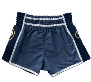 PRYDE Muay Thai Shorts - Navy & Silver - Muay Thailand