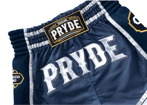 PRYDE Muay Thai Shorts - Navy & Silver - Muay Thailand