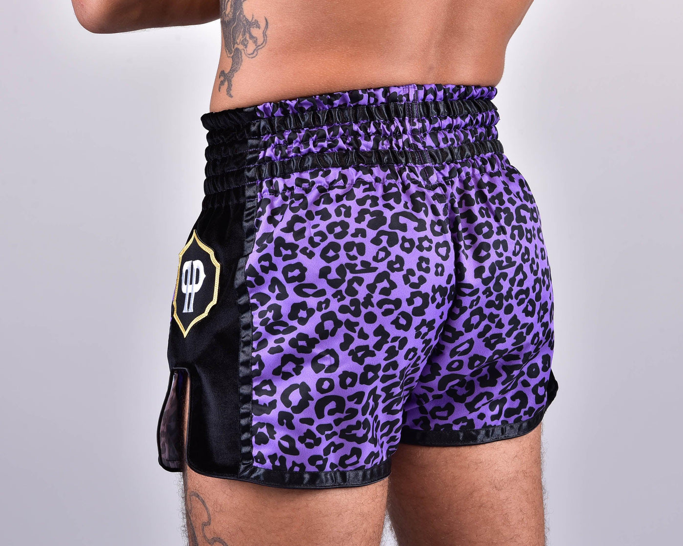 PRYDE Muay Thai Shorts - Purple Leopard - Muay Thailand