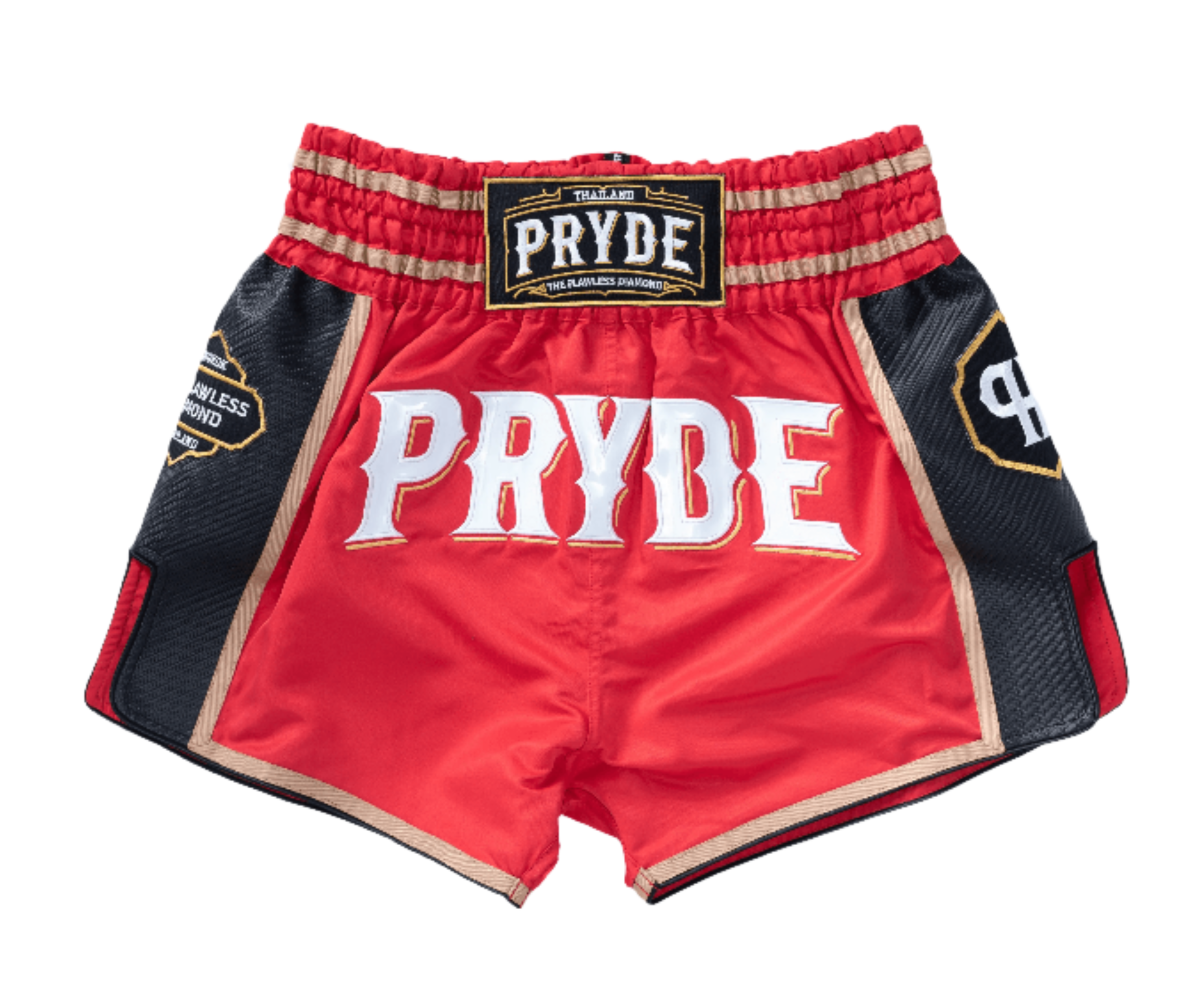 PRYDE Muay Thai Shorts - Red & Black - Muay Thailand