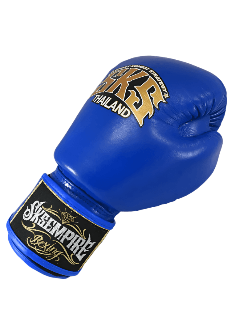 SKS Empire Leather Muay Thai Gloves - Blue - Muay Thailand