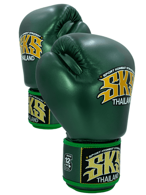 SKS Empire Muay Thai Gloves - Metallic Green - Muay Thailand