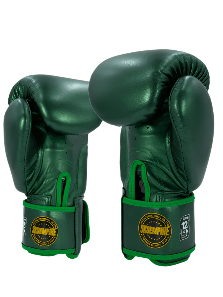 SKS Empire Muay Thai Gloves - Metallic Green - Muay Thailand