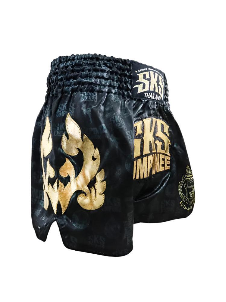 SKS Empire Muay Thai Shorts - Lumpinee Black - Muay Thailand