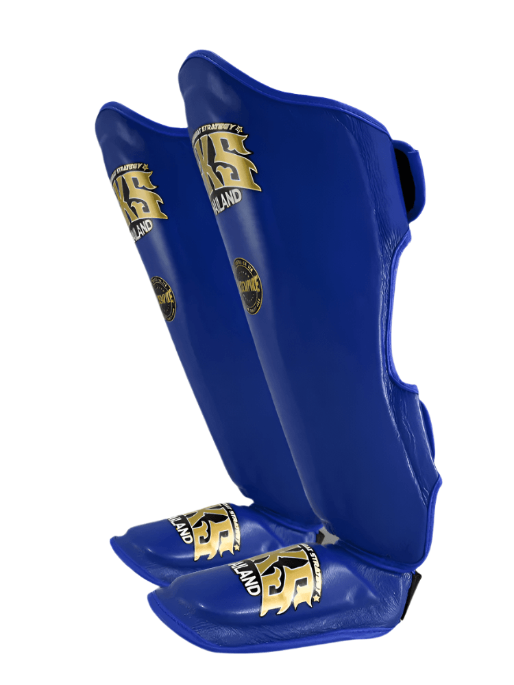 SKS Empire Shin Pads - Blue - Muay Thailand