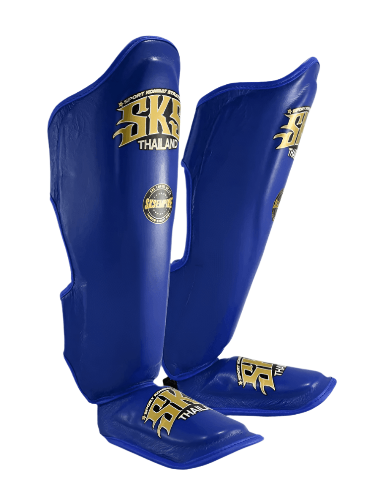 SKS Empire Shin Pads - Blue - Muay Thailand