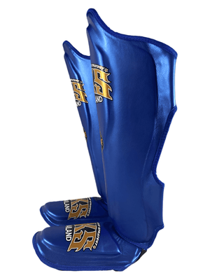 SKS Empire Shin Pads - Metallic Blue - Muay Thailand