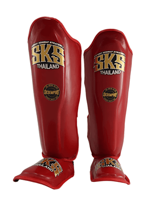 SKS Empire Shin Pads - Red - Muay Thailand