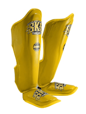 SKS Empire Shin Pads - Yellow - Muay Thailand