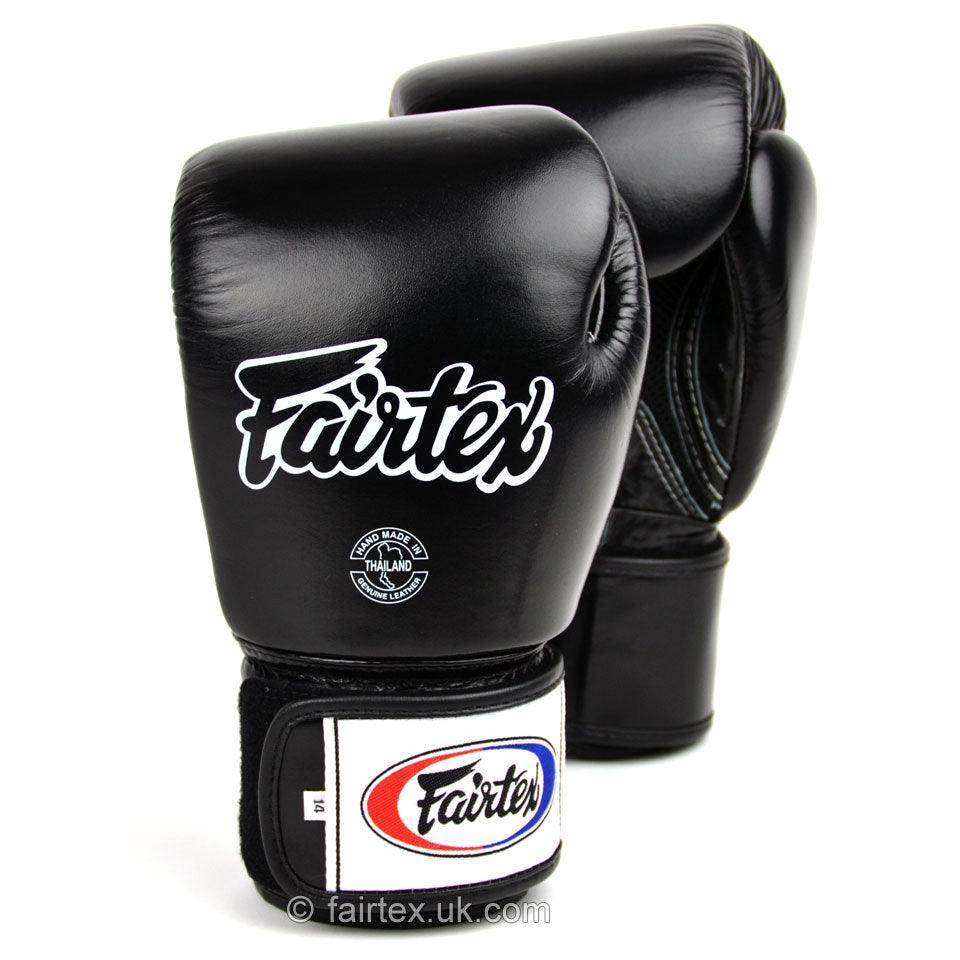 Fairtex Muay Thai Gloves - Black Breathable (BGV1BR) - Muay Thailand