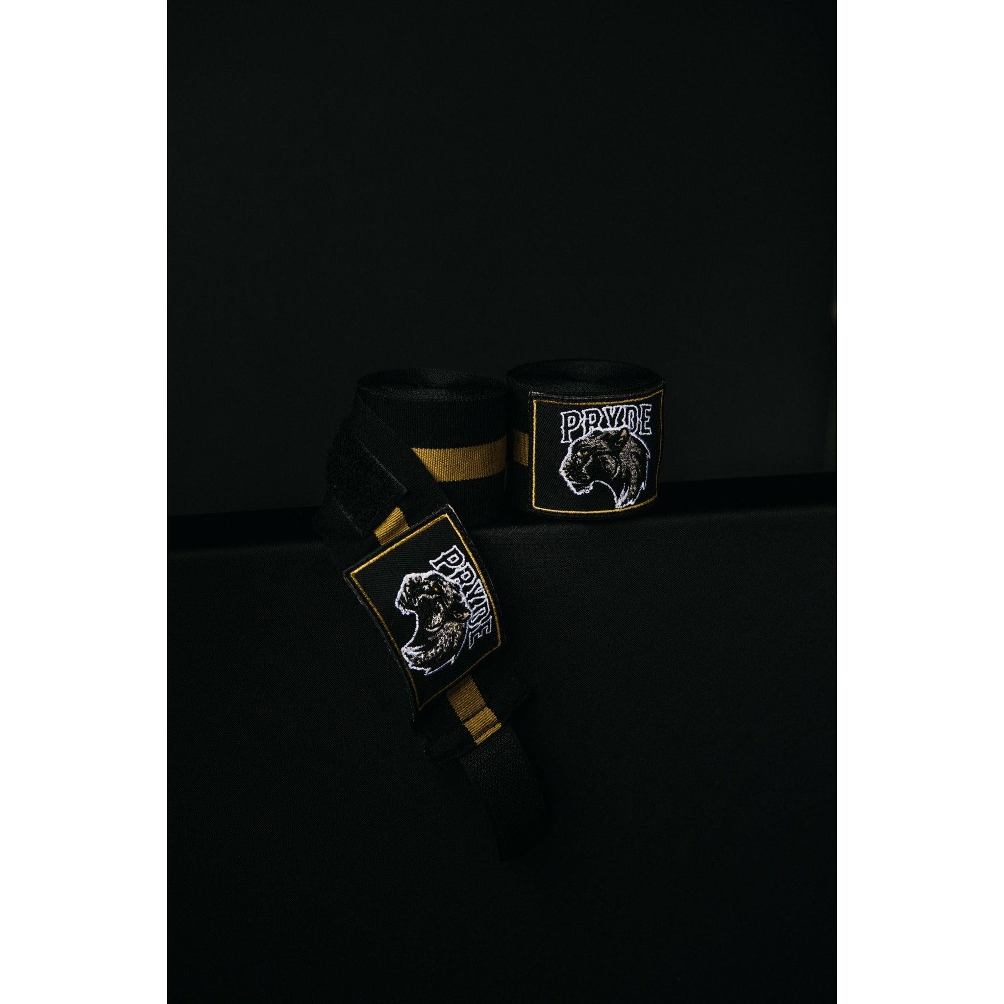 PRYDE Hand Wraps 4.5m - Black & Gold - Muay Thailand