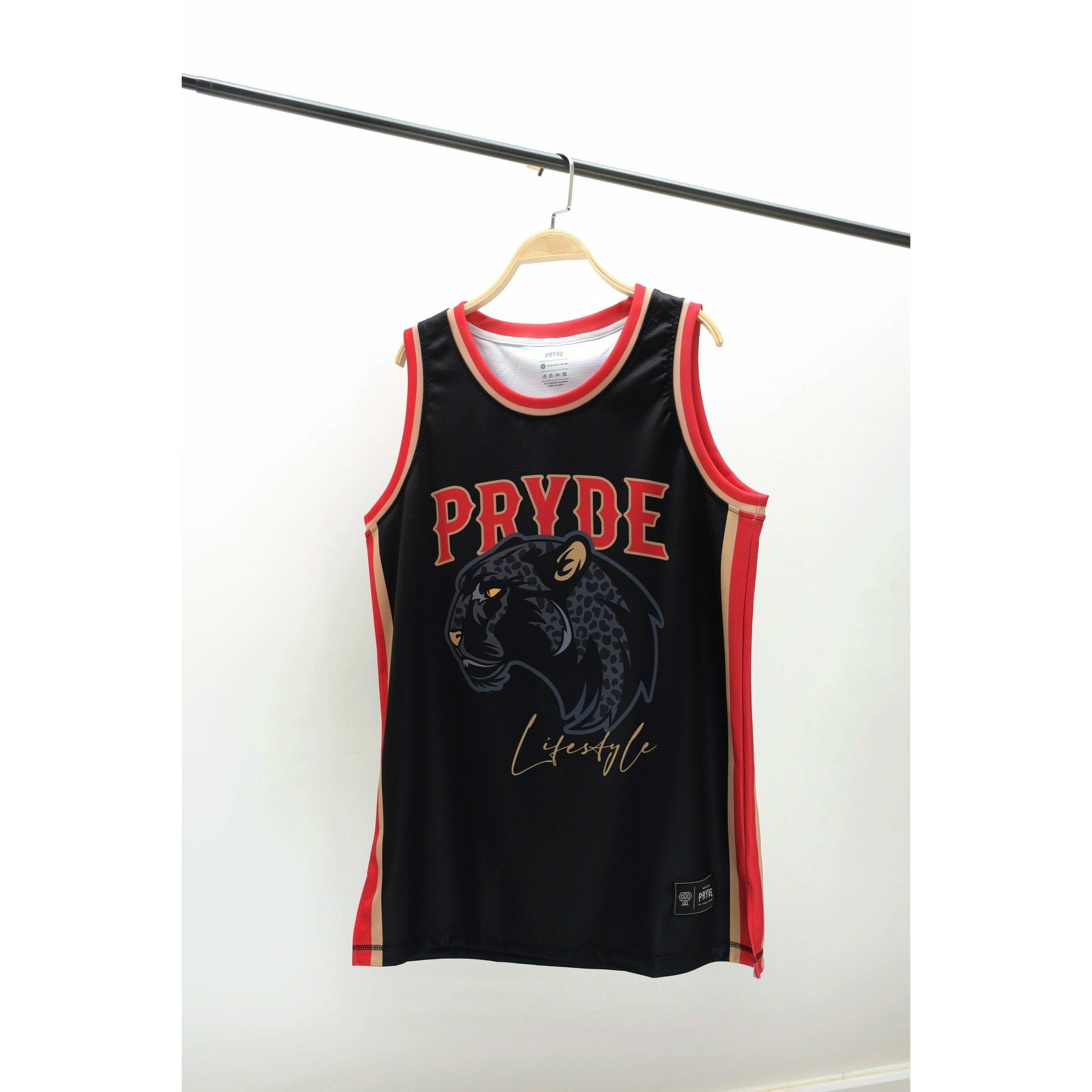 PRYDE Leopard Jersey - Black, Red & Gold - Muay Thailand