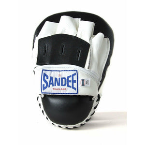 Sandee Curved Focus Mitts - Black & White - Muay Thailand