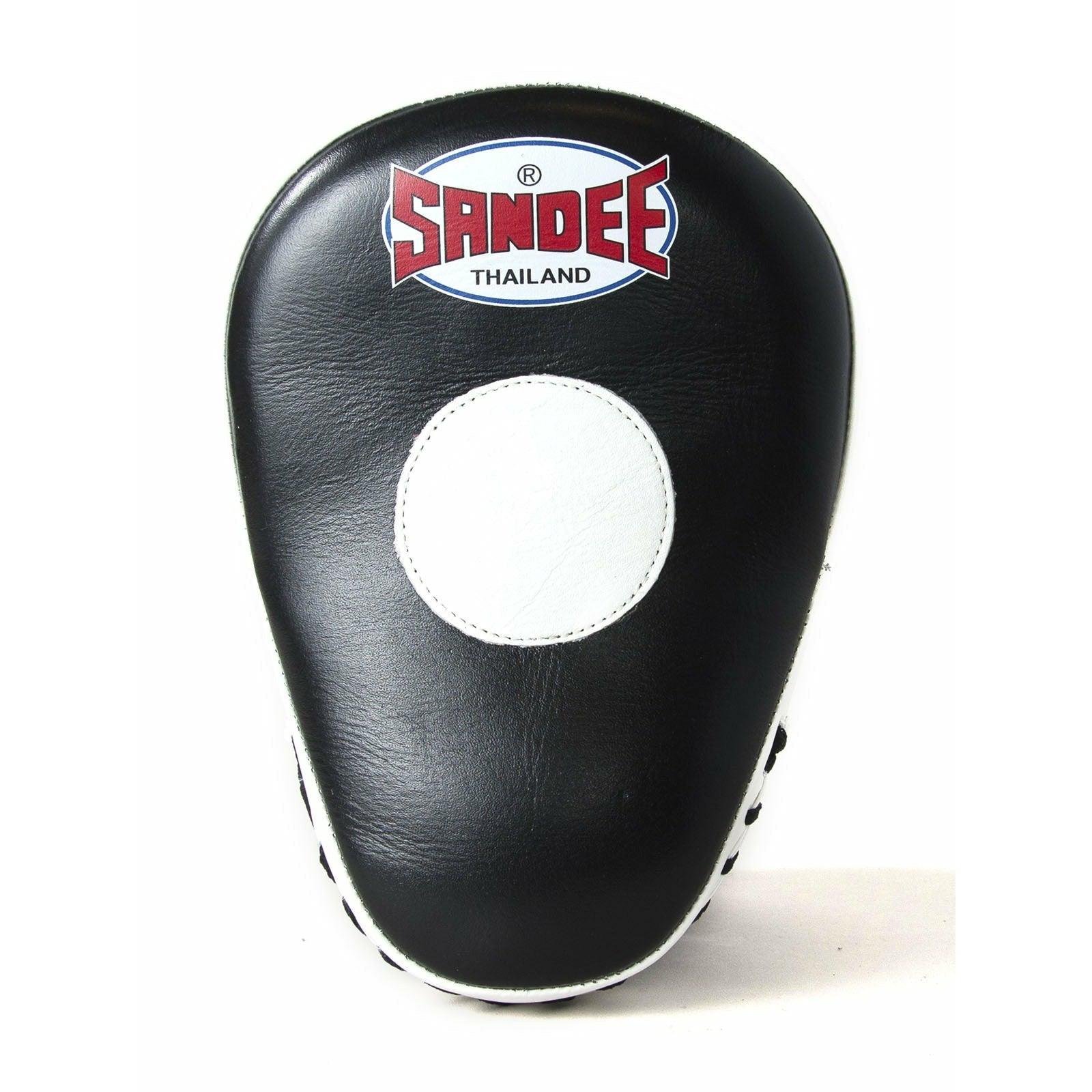 Sandee Curved Focus Mitts - Black & White - Muay Thailand