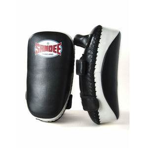 Sandee Curved Thai Pads - Black & White - Muay Thailand