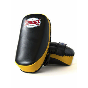 Sandee Curved Thai Pads - Black & Yellow - Muay Thailand