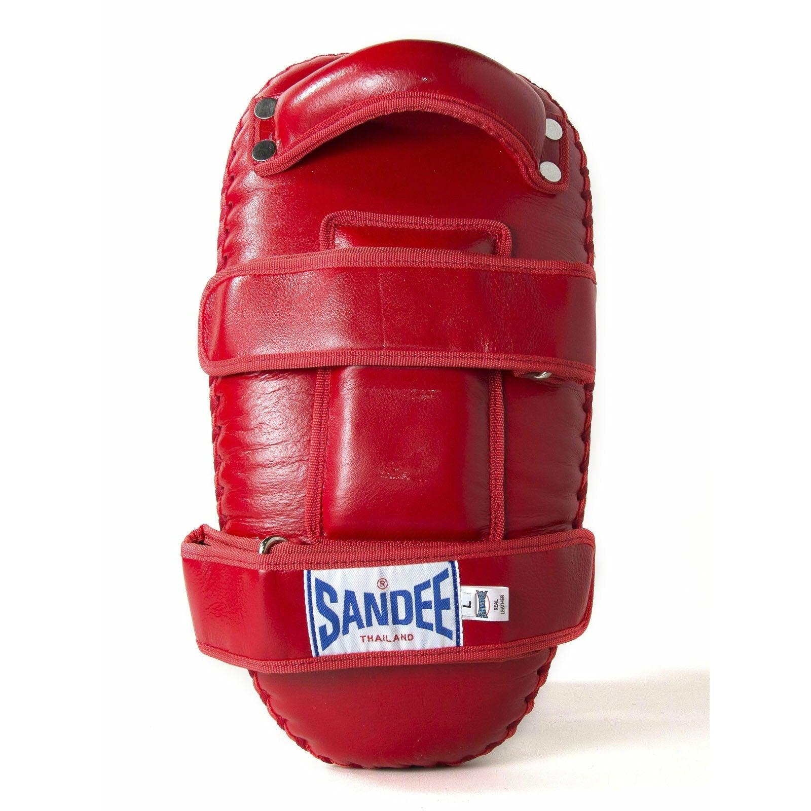 Sandee Curved Thai Pads - Red & White - Muay Thailand