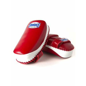 Sandee Curved Thai Pads - Red & White - Muay Thailand